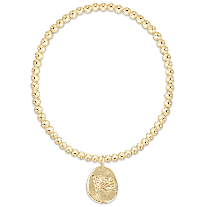 ENEWTON Classic Gold 3mm Inspire America Gold Disc Bracelet front