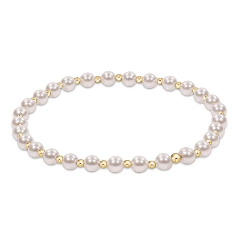 ENEWTON | Classic Grateful Pattern 4mm Bead Bracelet - Pearl