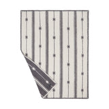 BAREFOOT DREAMS | CozyChic® Folklore Star Baby Stroller Blanket — Slate Blue/Cream, Second flat view of the CozyChic Folklore Star Stroller Blanket in Slate Blue / Cream