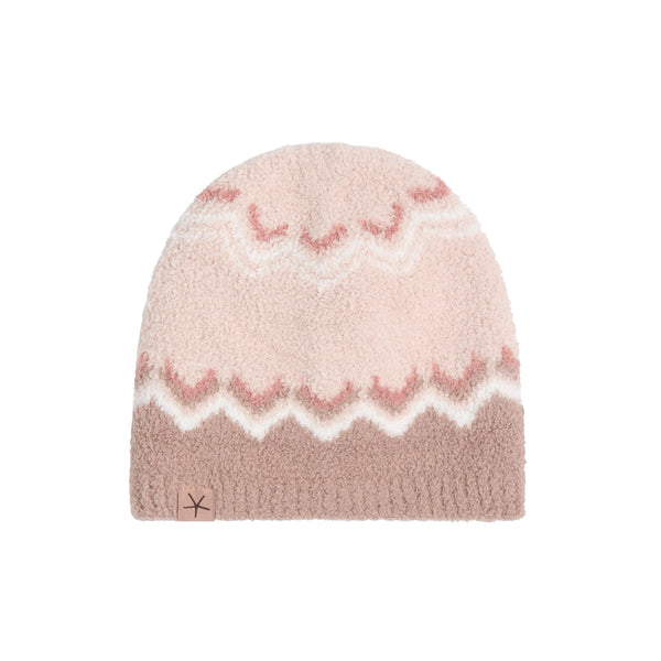Willow Multi Fairisle baby beanie with a ribbed brim