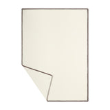 Second flat view of the CozyChic Rib Blanket Stitch Throw in Cream / Java