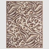 CozyChic Marbella Leopard Throw in Sandstone Multi, laid flat