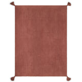 CozyChic Holiday Waffle Cable Throw in Faded Brick, laid flat