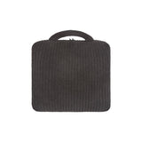 BAREFOOT DREAMS | CozyChic® Rib Travel Blanket — carbon, CozyChic Rib Travel Blanket in Carbon, folded with its carry handle, alternate view