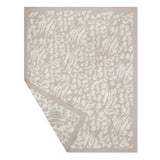 Second flat view of the CozyChic Lush Knit Leopard Throw in Cream