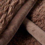 BAREFOOT DREAMS | Cloud Faux Fur Throw — sable, Close-up of the Cloud Faux Fur Throw fabric in Sable
