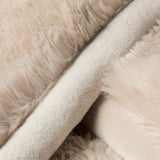 BAREFOOT DREAMS | Cloud Faux Fur Throw — Sandstone, Close-up of the Cloud Faux Fur Throw fabric in Sandstone