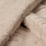 Close-up of the channel-stitched faux fur in Sandstone