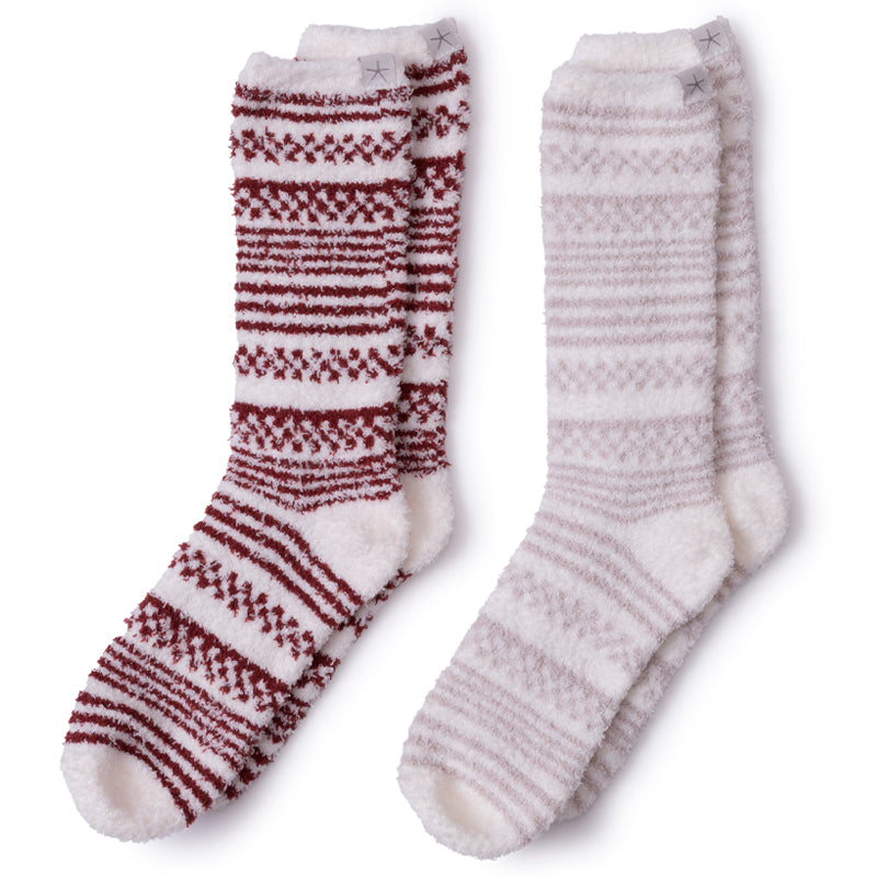BAREFOOT-DREAMS-Cozychic®-Checkered-Stripe-Sock-Set