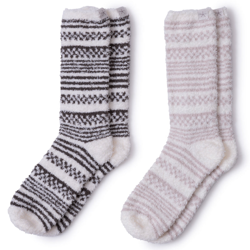BAREFOOT-DREAMS-Cozychic®-Checkered-Stripe-Sock-Set