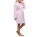 Waffle Robe in Petal pink, side view