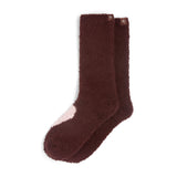CozyChic Heartbreaker Socks in Deep Garnet / Petal, front view