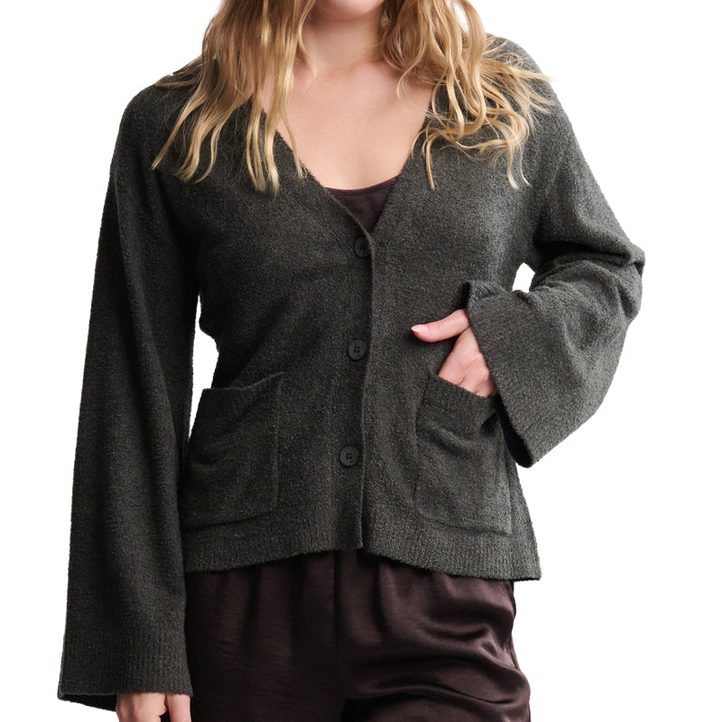 BAREFOOT DREAMS | CozyChic® Wide Sleeve Button Front Cardigan