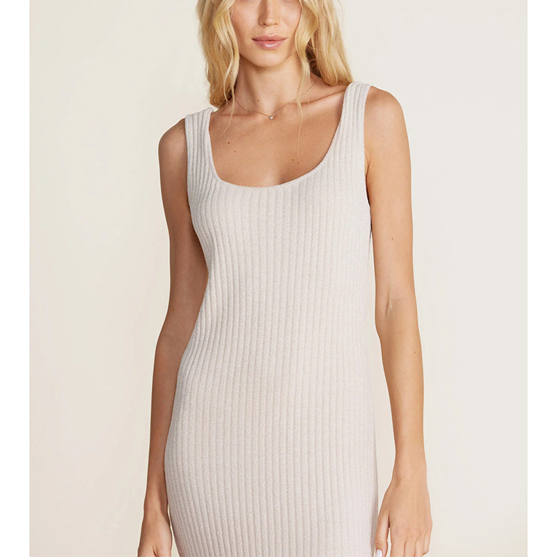 barefoot-dreams-cozychic-ultra-lite-ribbed-square-neck-dress-bisque-close-up