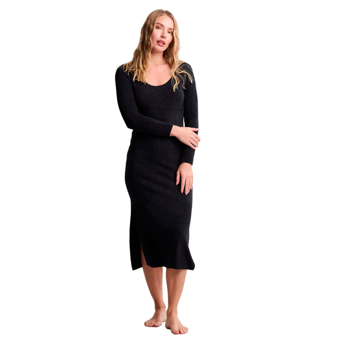 BAREFOOT DREAMS | CozyChic Ultra Lite® Ribbed Scoop Neck Midi Dress