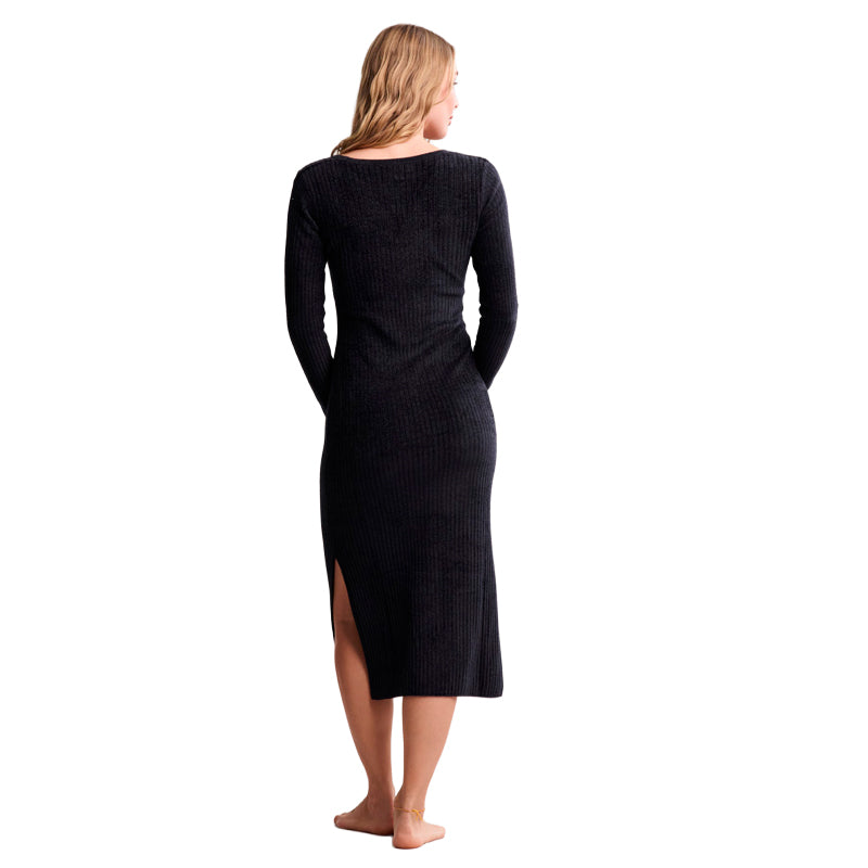BAREFOOT DREAMS | CozyChic Ultra Lite® Ribbed Scoop Neck Midi Dress