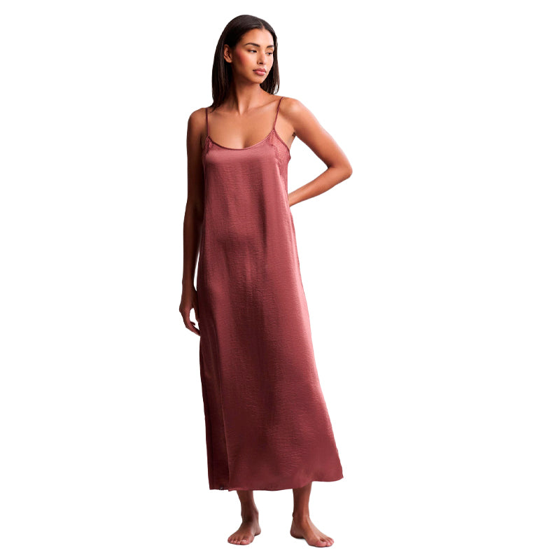 BAREFOOT DREAMS | Liquid Satin Lace Slip Dress