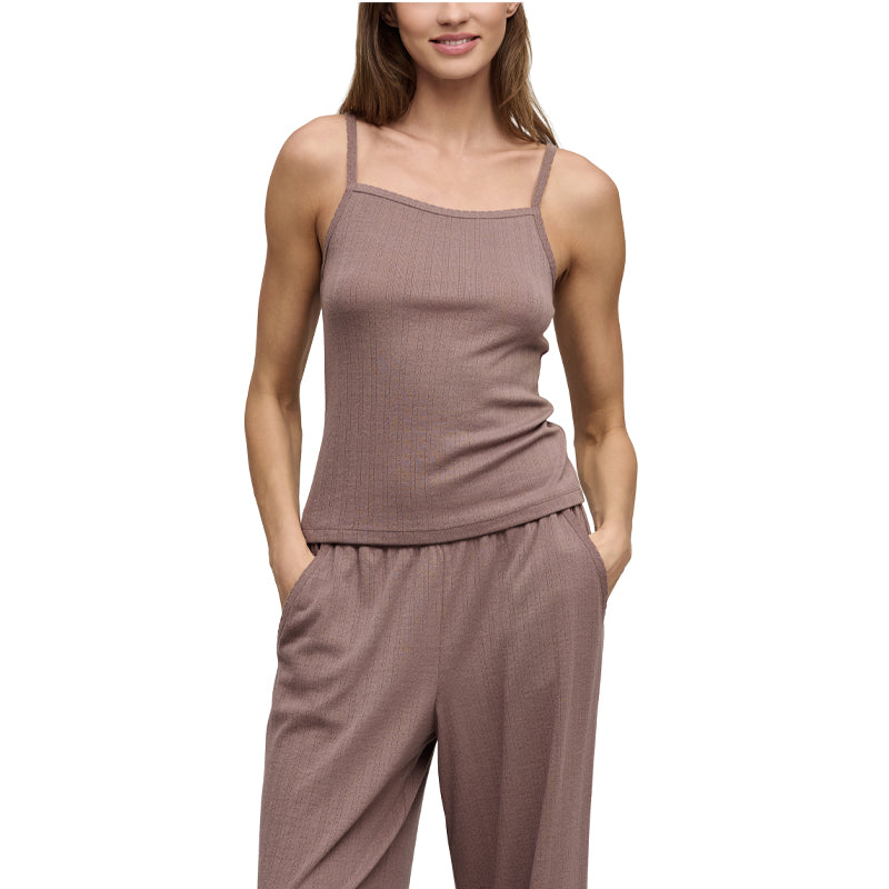 BAREFOOT DREAMS | Pointelle Rib Tank with Scallop Trim