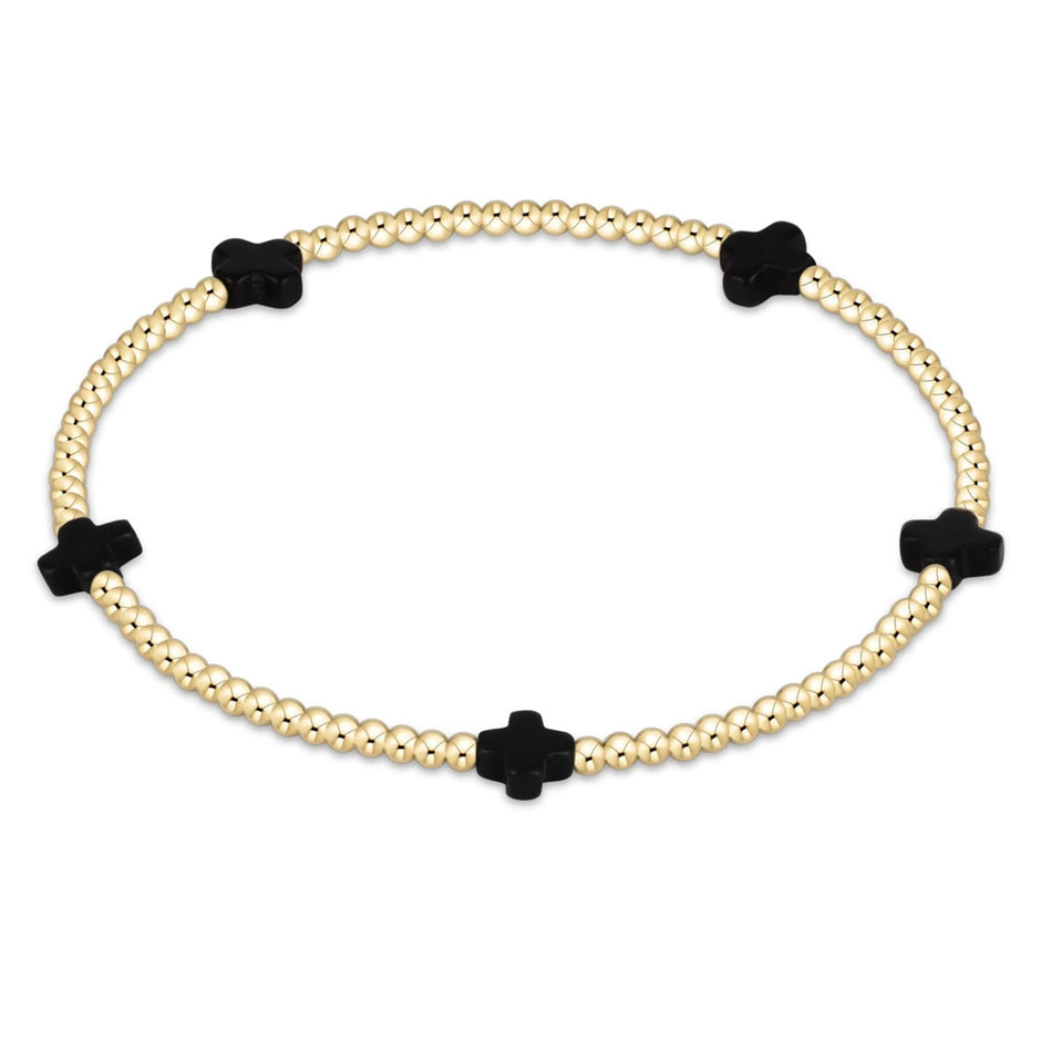 ENEWTON-Signature-Cross-2mm-Gold-Bracelet-Onyx