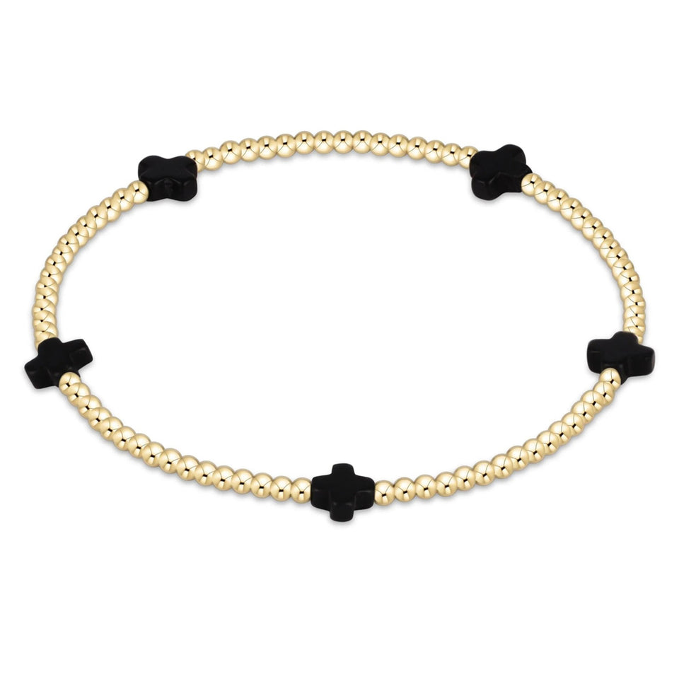 ENEWTON-Signature-Cross-2mm-Gold-Bracelet-Onyx