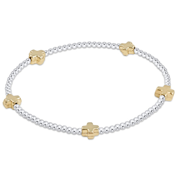 ENEWTON-Signature-Cross-Small-Mixed-Metal-2mm-Bracelet-Gold