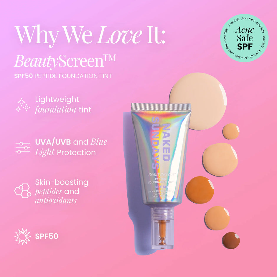 NAKED SUNDAYS | BeautyScreen Peptide Foundation Tint SPF50