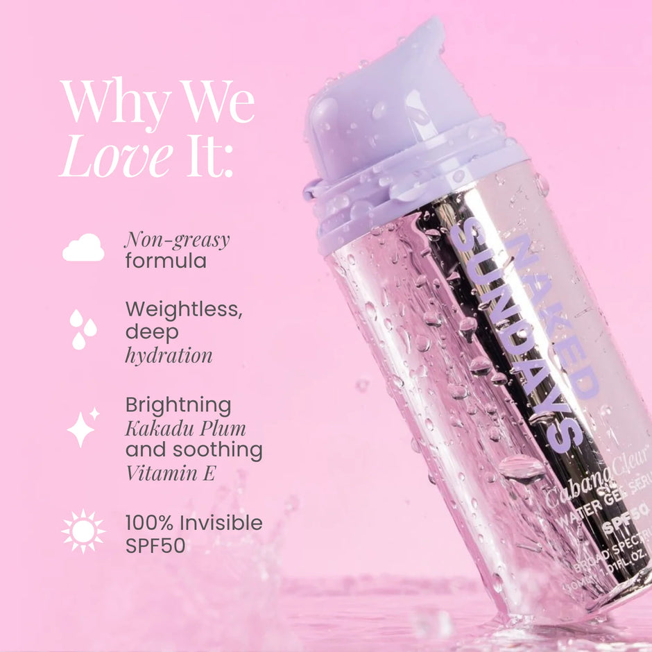NAKED SUNDAYS | CabanaClear Invisible Water Gel Serum SPF50