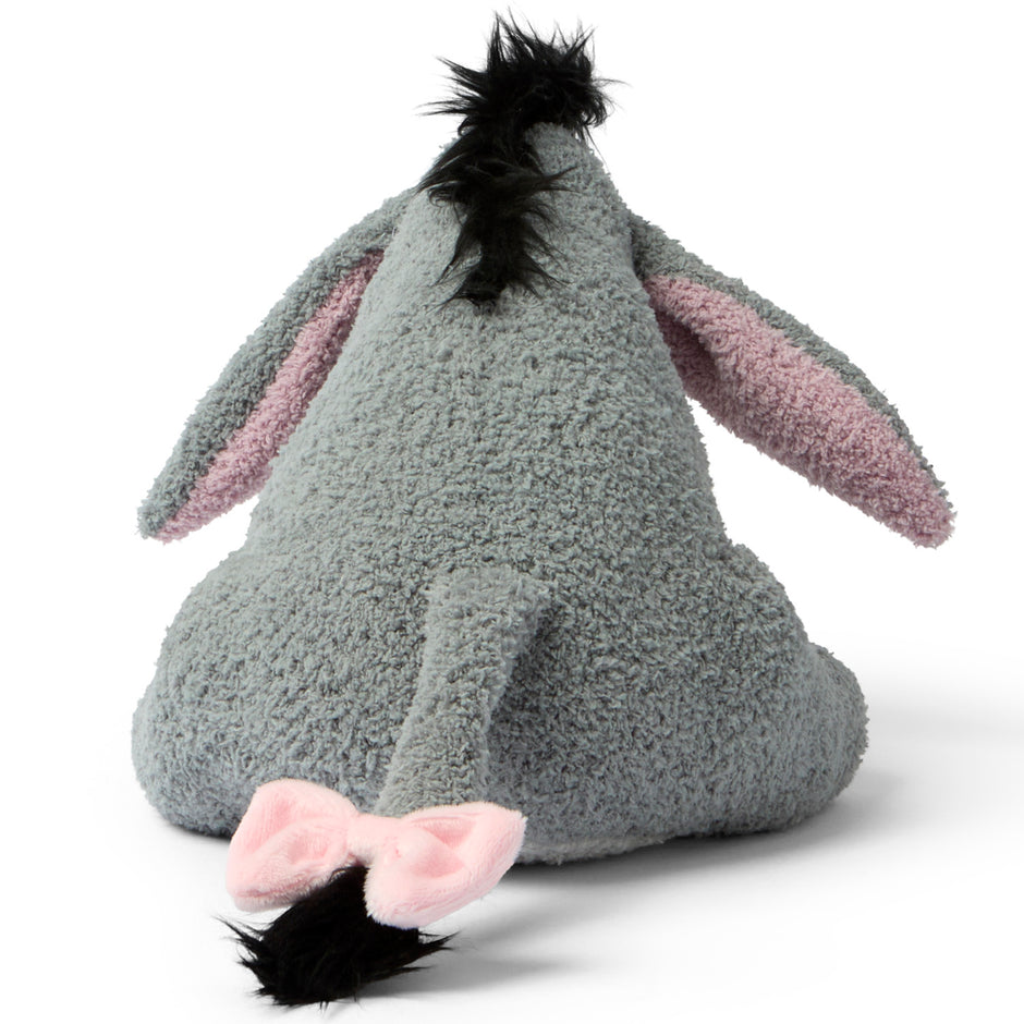 Back of the Disney Eeyore Buddie showing its tail with a pink bow