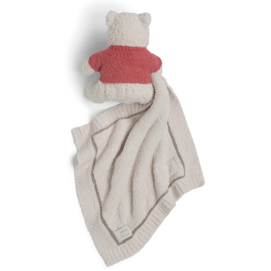 Back of the Winnie the Pooh plush and blanket opened flat
