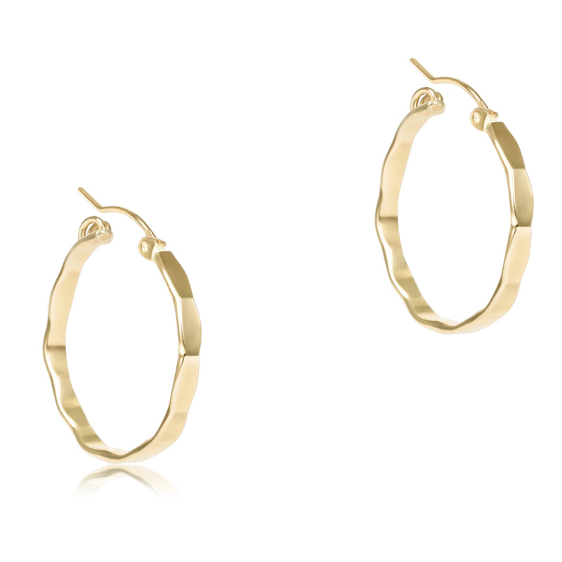 ENEWTON | Scalloped Round Gold 1.25" Smooth Hoop