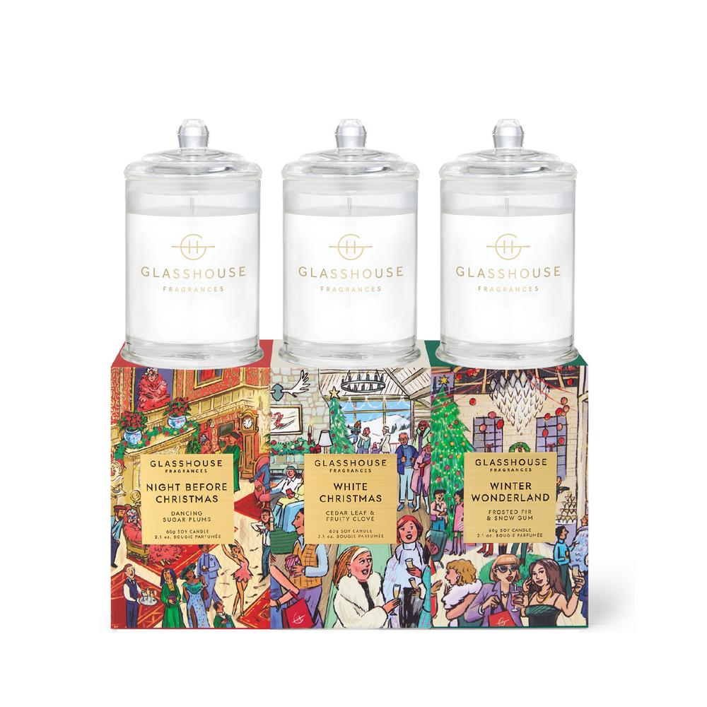 Mini Christmas candle trio