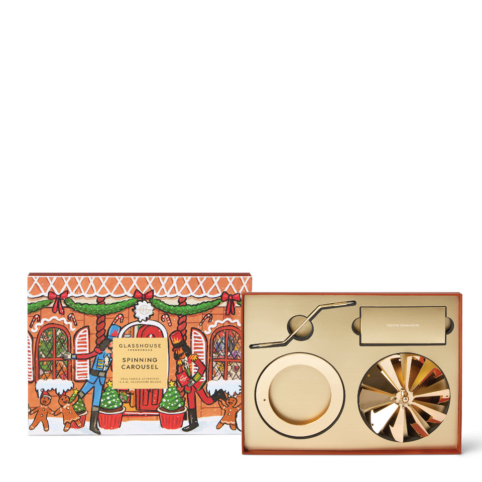 Spinning carousel Christmas candle accessory
