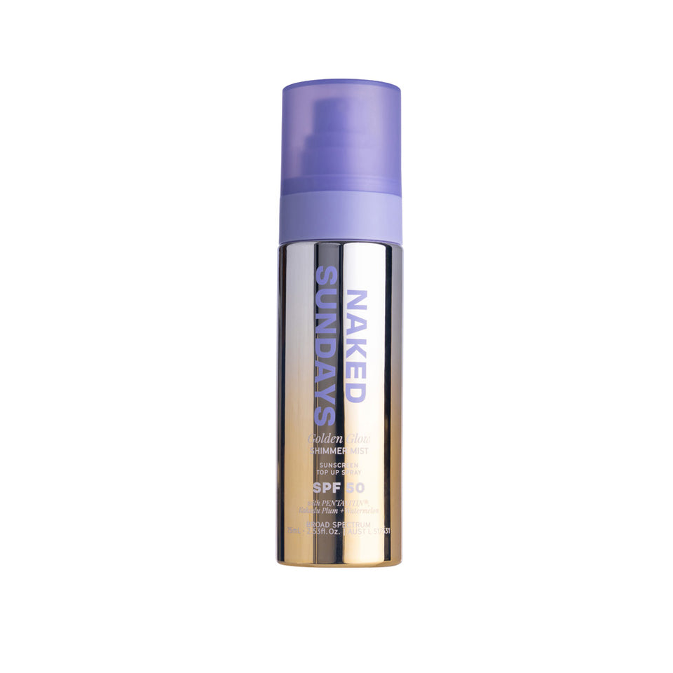 NAKED SUNDAYS | Golden Glow Shimmer Mist Setting Spray SPF50