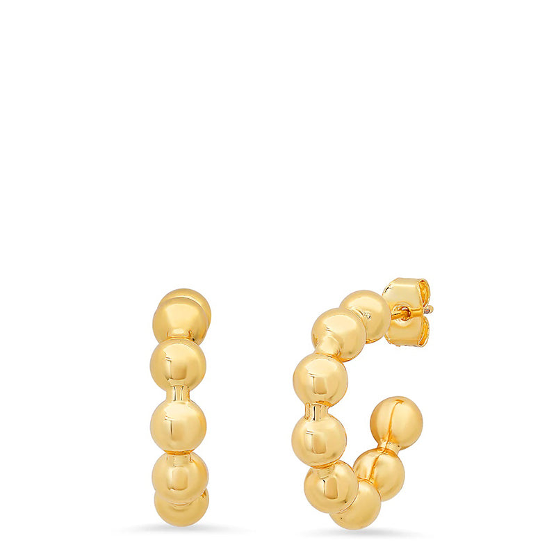 TAI RITTICHAI | Mini Gold Ball Huggie Earrings