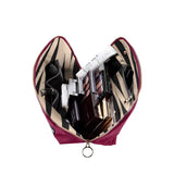 KUSSHI | Vacationer Makeup Bag — Wine/Zebra, 