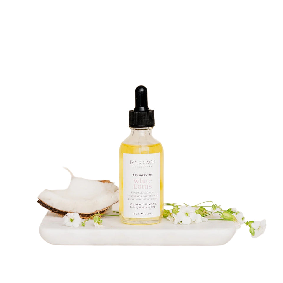 IVY & SAGE COLLECTION | Dry Body Oil – White Lotus
