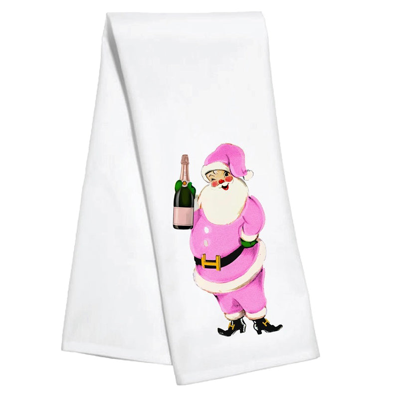 toss-designs-champagne-santa-kitchen-towel