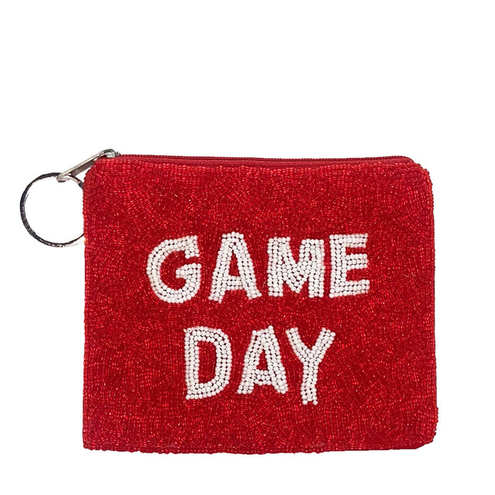 Red pouch with 'GAME DAY' text on a white background