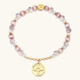 Reverse of the Keep Moving Forward bracelet charm showing the bow and arrow