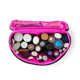 KUSSHI | Neoprene Train Case - Large — black/pink, 