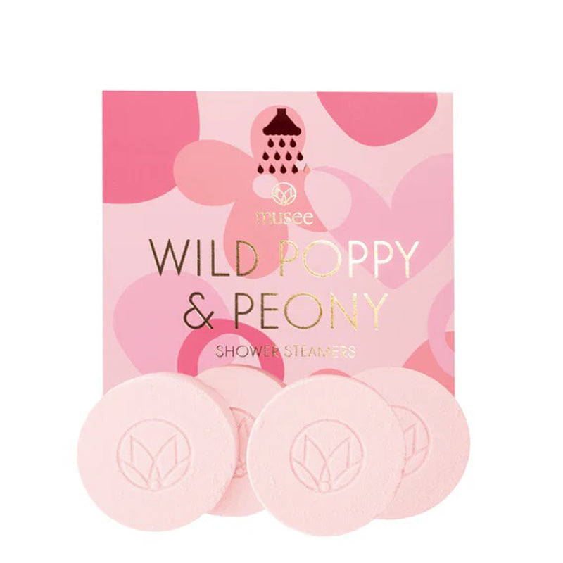 musee-shower-steamers-wild-poppy-and-peony