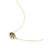 MELINDA MARIA She’s a Boss Pendant Necklace Gold Labradorite