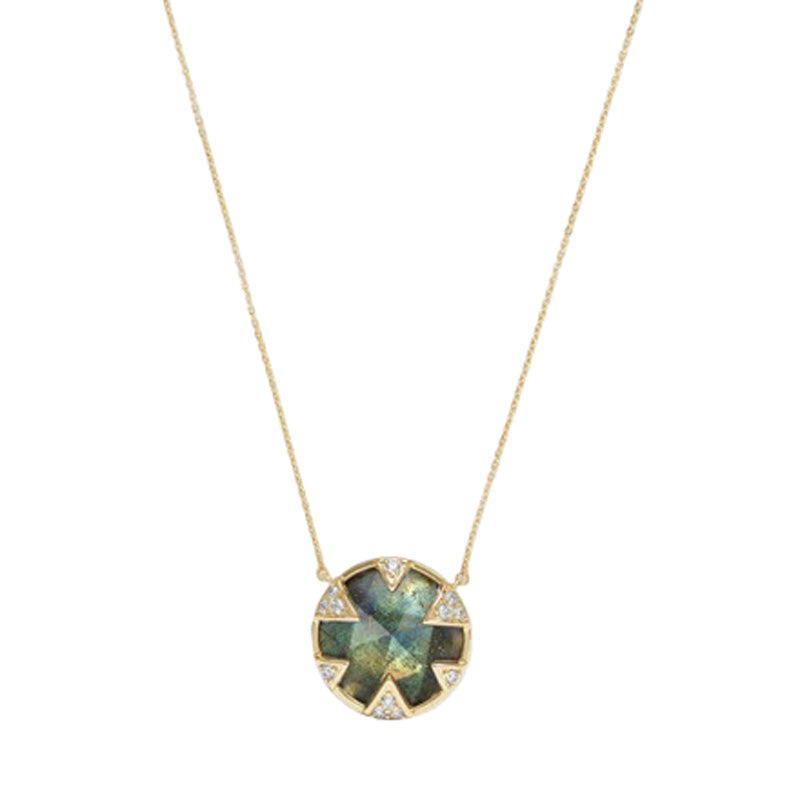 MELINDA MARIA | Tessa Necklace 16mm - Labradorite
