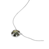 MELINDA MARIA Tessa Necklace 16mm Silver Labradorite