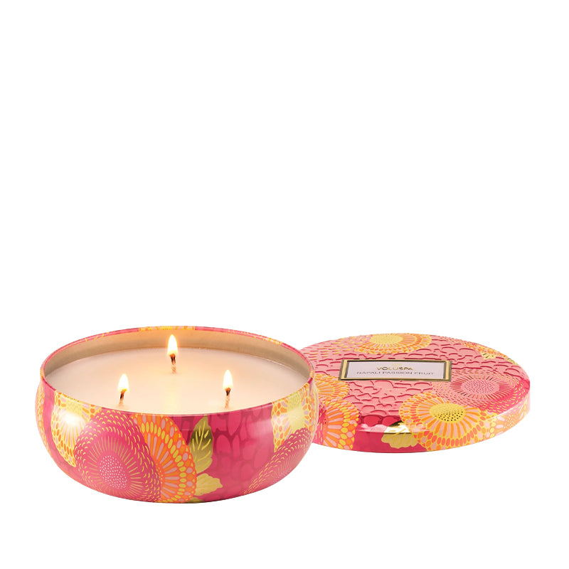 VOLUSPA | Nāpali Passion Fruit 3 Wick Tin Candle
