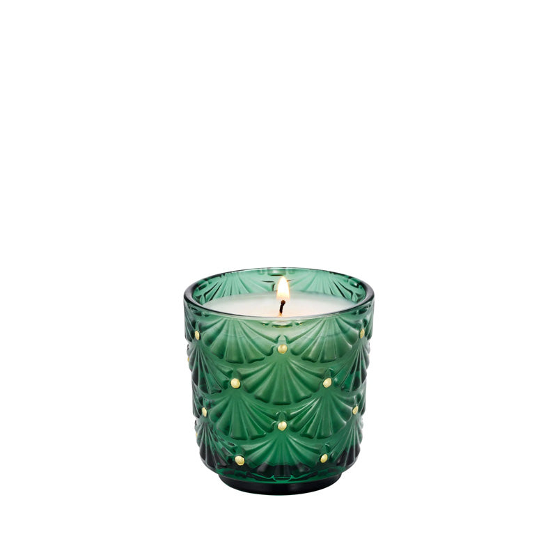 voluspa-noble-fir-garland-glass-candle-pedestal-lit
