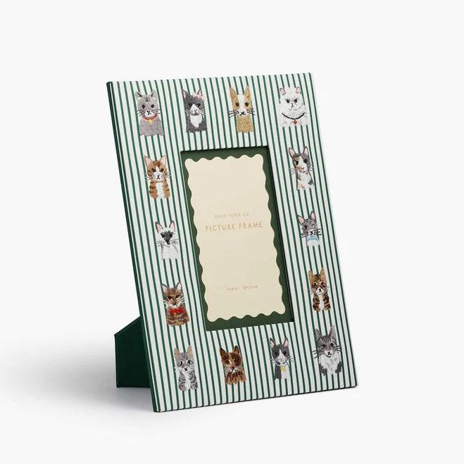 RIFLE PAPER CO. | Cool Cats Embroidered Picture Frame