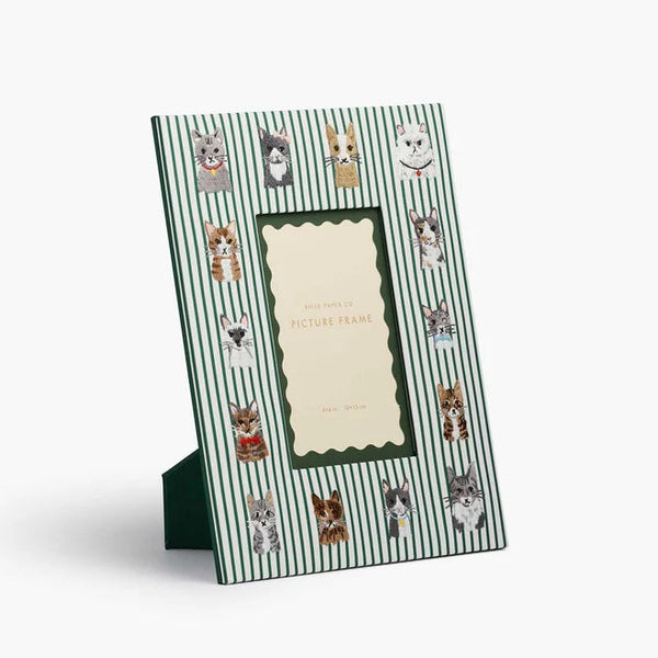 RIFLE PAPER CO. | Cool Cats Embroidered Picture Frame
