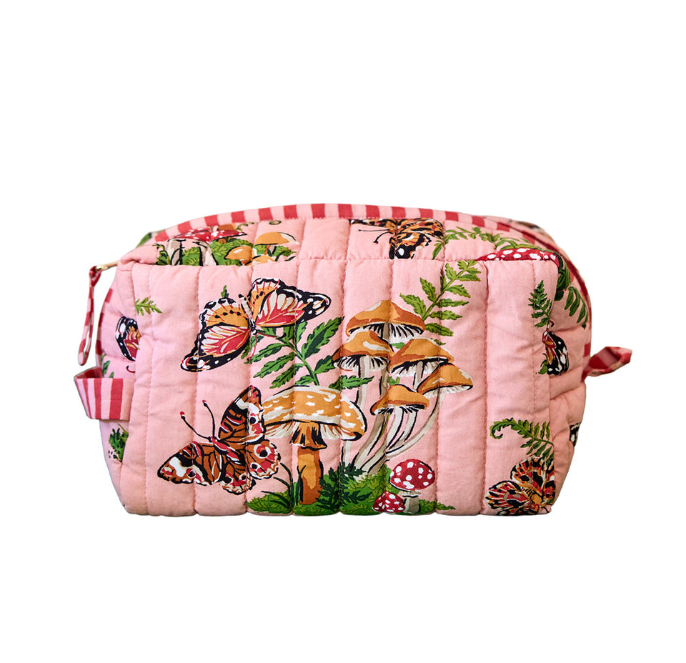 PRINTFRESH | Butterfly Forager Quilted Pouch in Rosewood