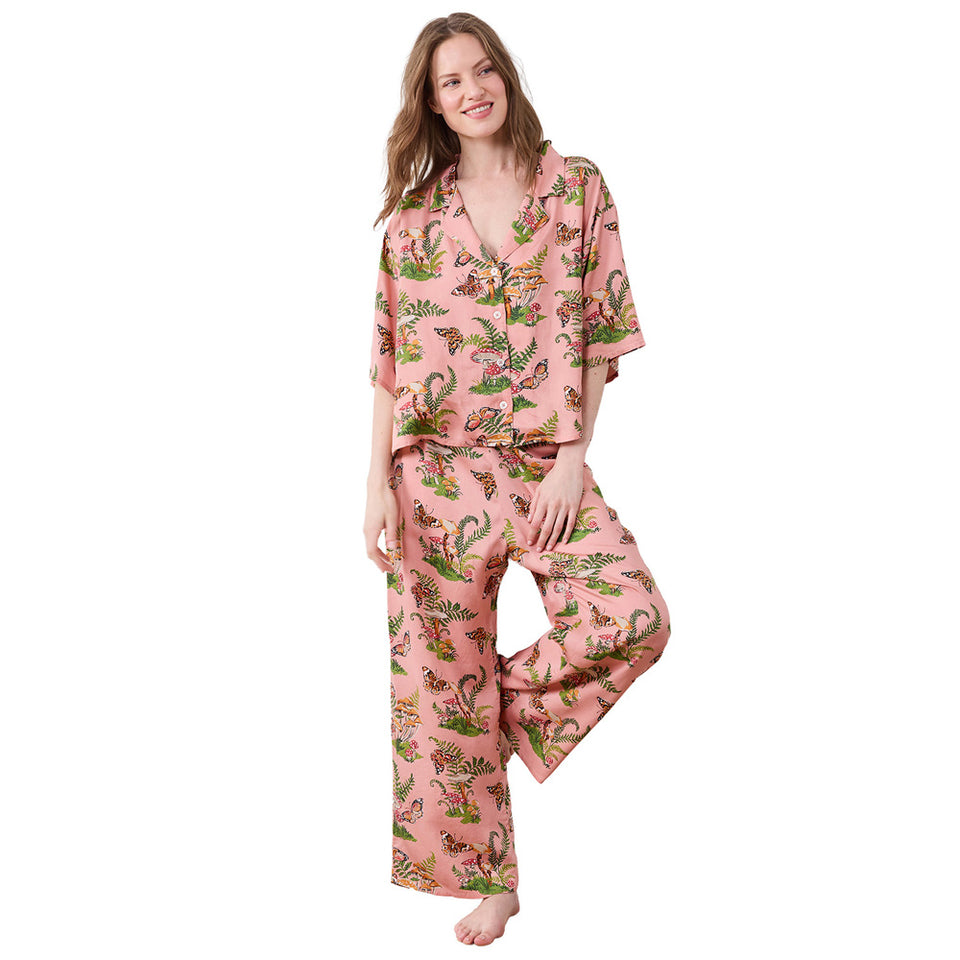 PRINTFRESH | Butterfly Forager Wildest Dreams Pant Set in Rosewood